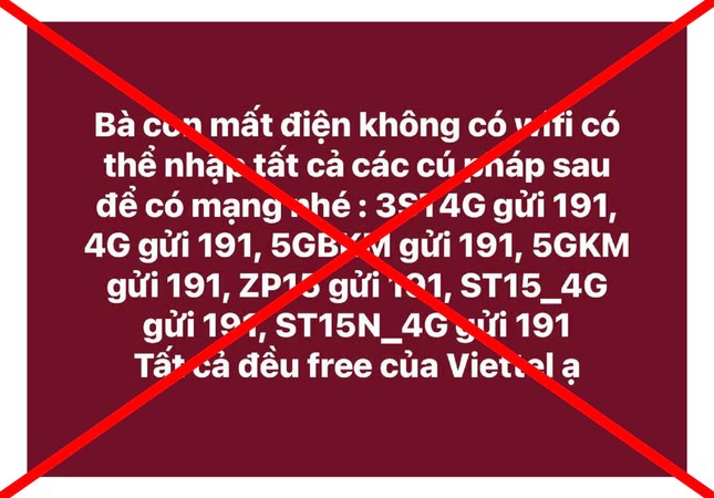 Viettel bác tin giả đang lan truyền
